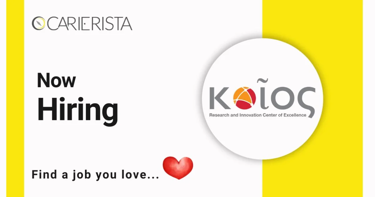 KIOS Research and Innovation Center of Excellence &mdash; Special Scientist for Research (Research Engineer / Research Associate), Critical Infrastructure S