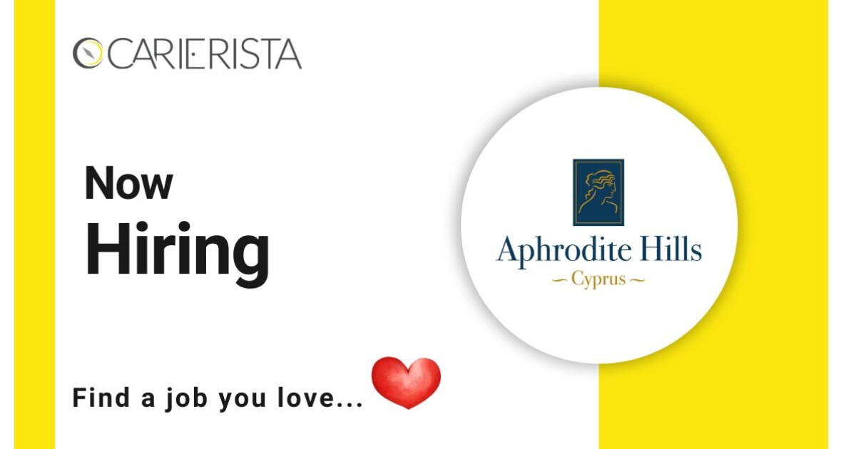 Aphrodite Hills Hotel Food and Beverage Manager - &Pi;ά&phi;&omicron;&sigmaf; by Aphrodite Hills Hotel